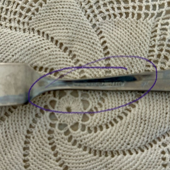 One Wallace Stainless “Snow Fall” Master Butter Knife - MCM atomic starburst - Picture 3 of 6